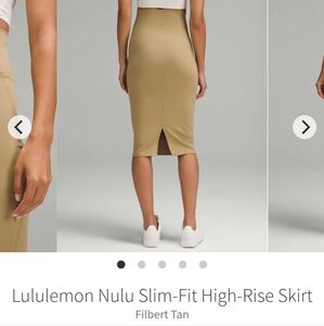 Lululemon Nulu Slim-Fit HR Skirt In Filbert Tan NWT